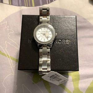 MK silver watch